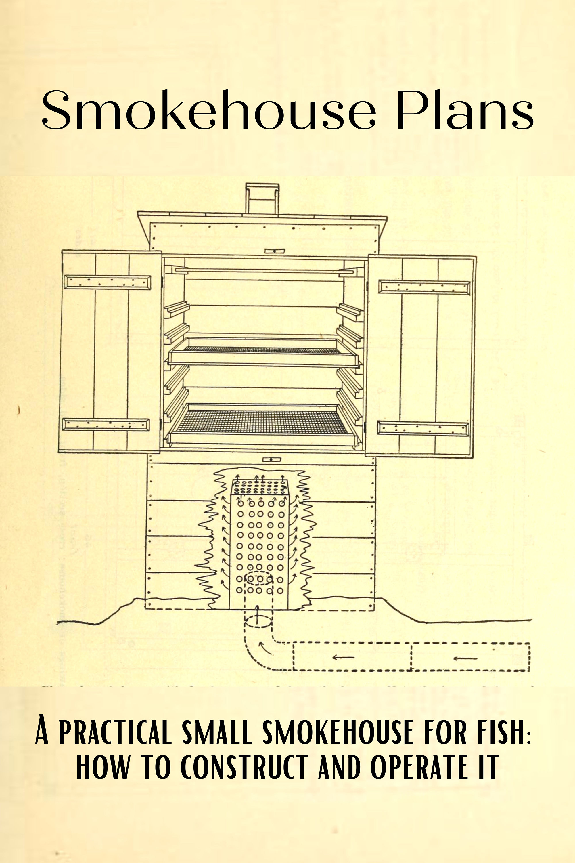 Vintage Smokehouse Plan 3' X 3.5' X 6.5' pdf File, Fish Smoker, Small