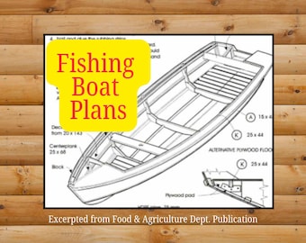 Fishing Boat Plans (PDF File, 60pp., diagrams, illustrations, materials lists, instructions, excerpted from  Agricultural Dept. Pub.)