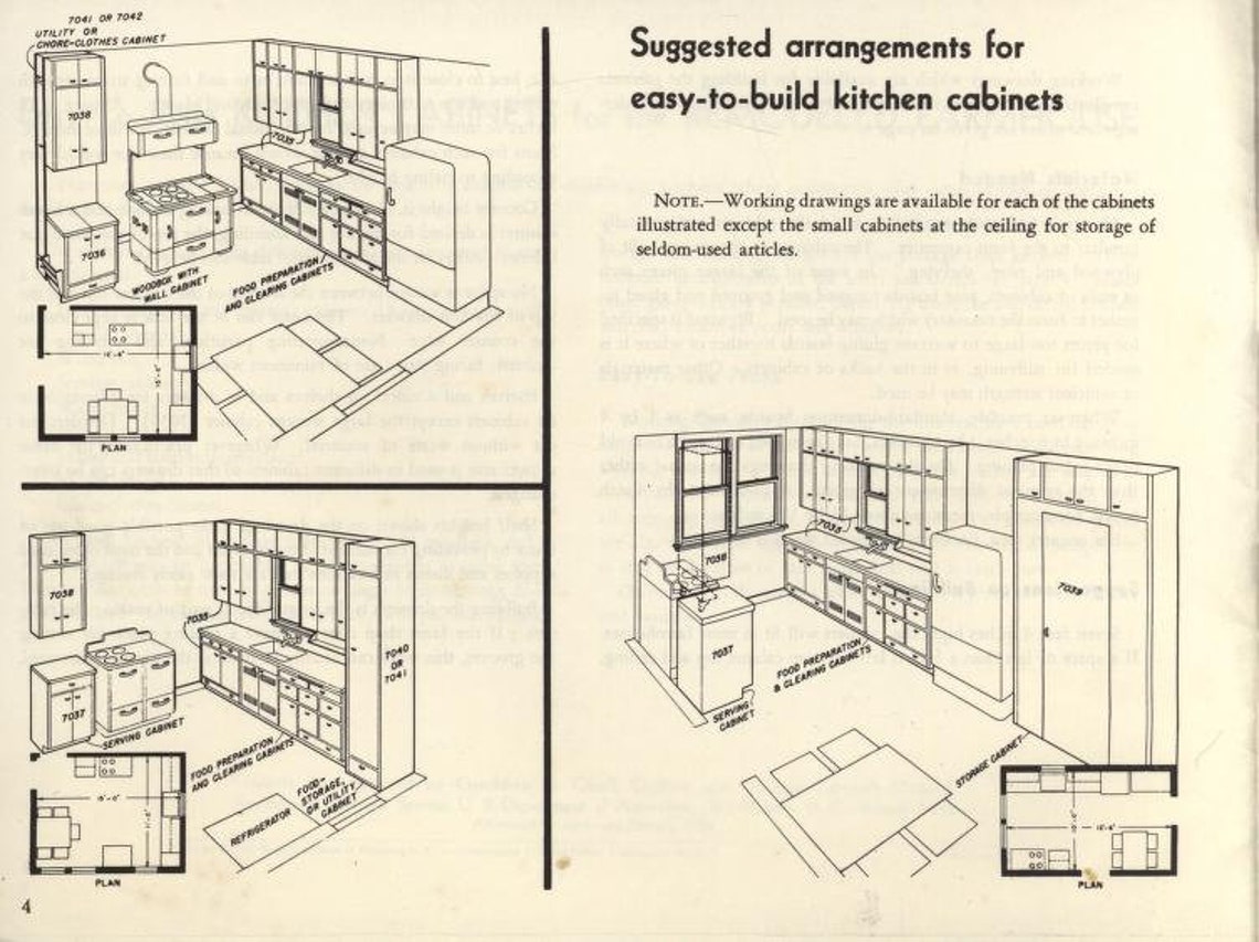 Vintage Kitchen Cabinet Plans - Step by Step Instructions to Build Your ...