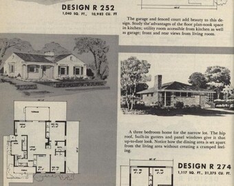 100 Small Home Floorplans, 1000-1300 Sq. Ft. (pdf Electronic File