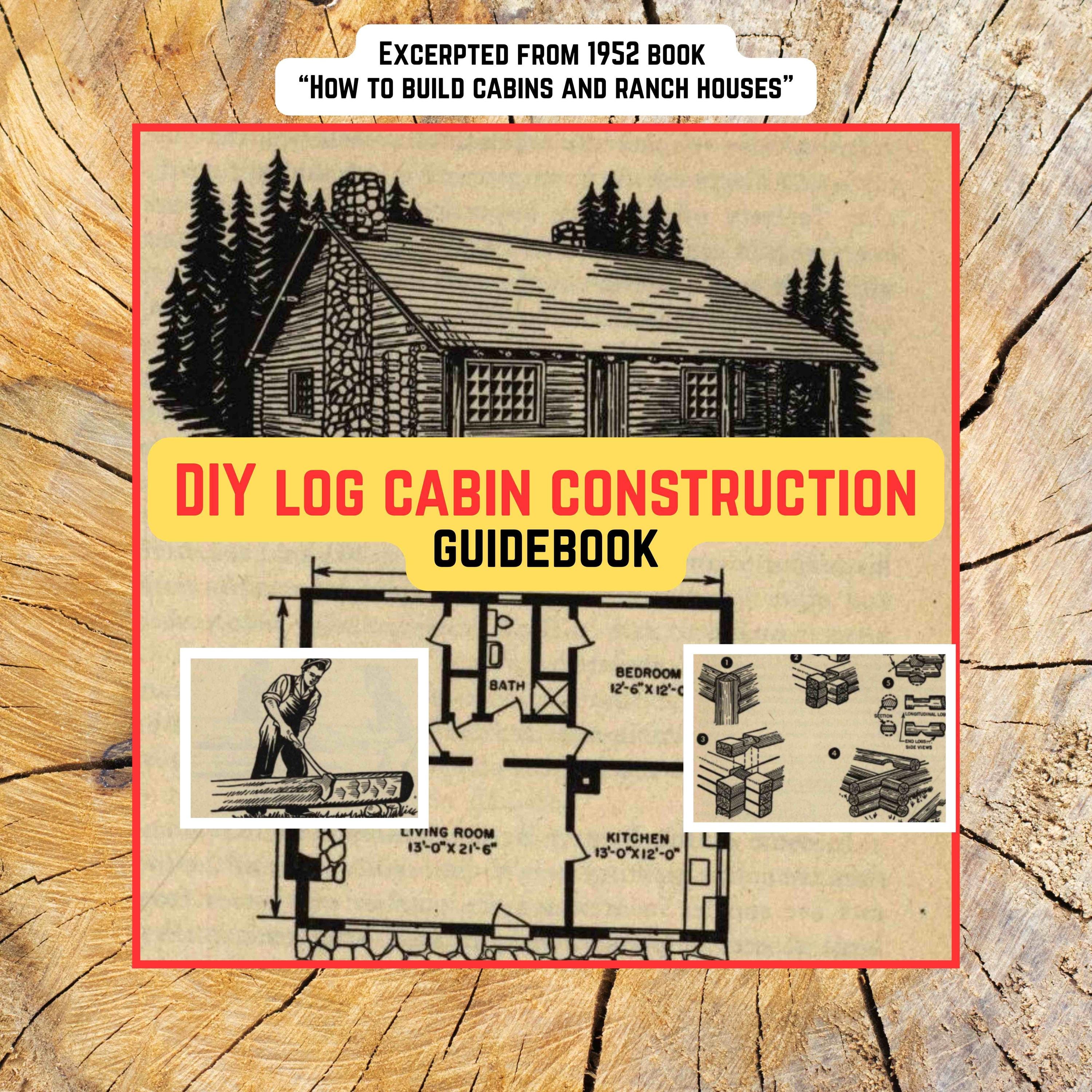 Log Cabin Building Book - Etsy