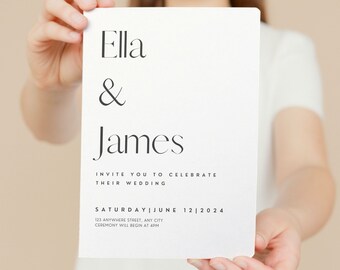 EDITABLE - Invitation & Detail Card: ELLA