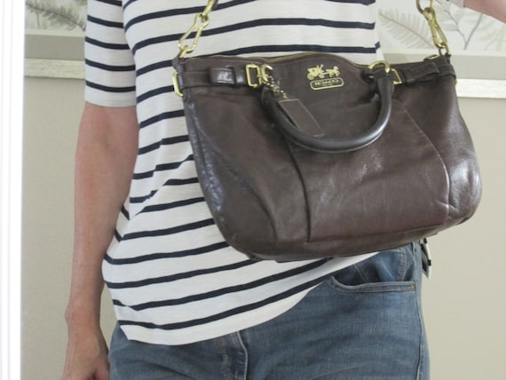 Vintage Coach like NEW mahogany brown butter soft… - image 1