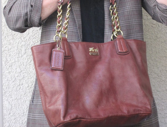 Vintage Coach EXCELLENT condition Brown leather t… - image 1