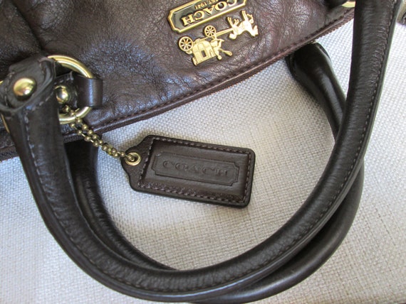 Vintage Coach like NEW mahogany brown butter soft… - image 10