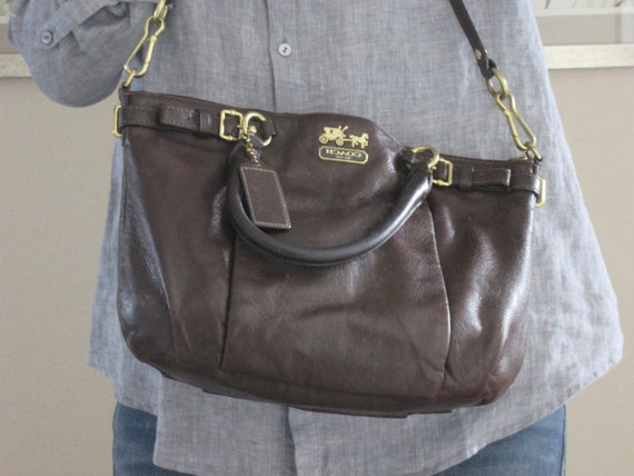 Vintage Coach like NEW mahogany brown butter soft… - image 3
