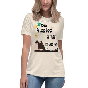 Hippies pour femmes et t-shirt décontracté de cowboy