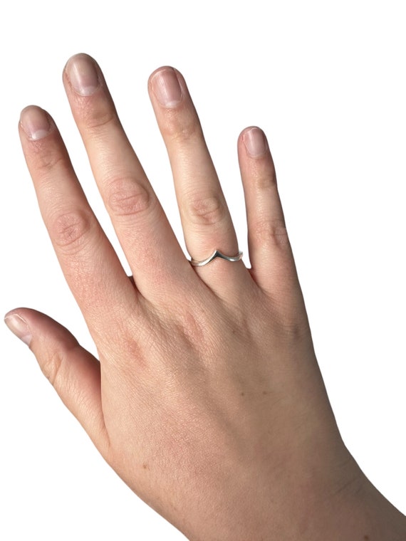 Stackable Chevron Ring - image 2