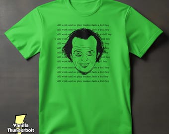 The Shining Jack Nicholson Horror Graphic T-Shirt – Retro Green Cotton Tee