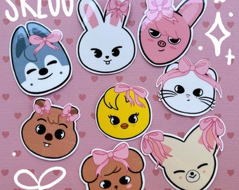 stray kids skz skzoo bow doodle stickers