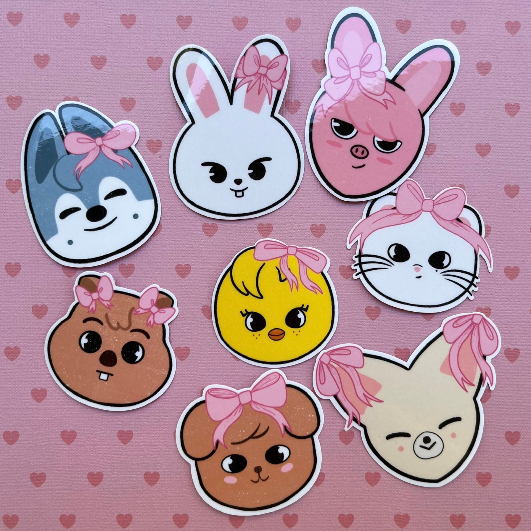 Stray Kids Skz Skzoo Bow Doodle Stickers - Etsy