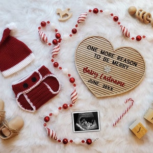 Christmas Digital Pregnancy Announcement/ Pregnancy Reveal for Social Media/ Gender Neutral/ Holiday Editable Baby/ Instagram/ Facebook