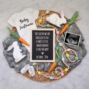 Easter Pregnancy Announcement, Pregnancy Announcement Easter, Easter Baby Announcement, Baby Announcement Easter Digital, Neutral Pregnancy