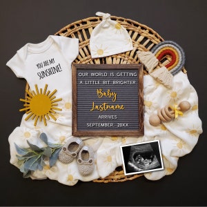 Sunshine Pregnancy Announcement, Rainbow Baby Announcement Pregnancy Digital, Spring Pregnancy Announcement, Summer Pregnancy Announcement