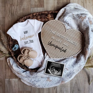 Unexpected Baby Announcement Digital/ Gender Neutral Pregnancy Reveal/ Instagram/ Letter Board/ Pregnancy Announcement Flat Lay/ Facebook