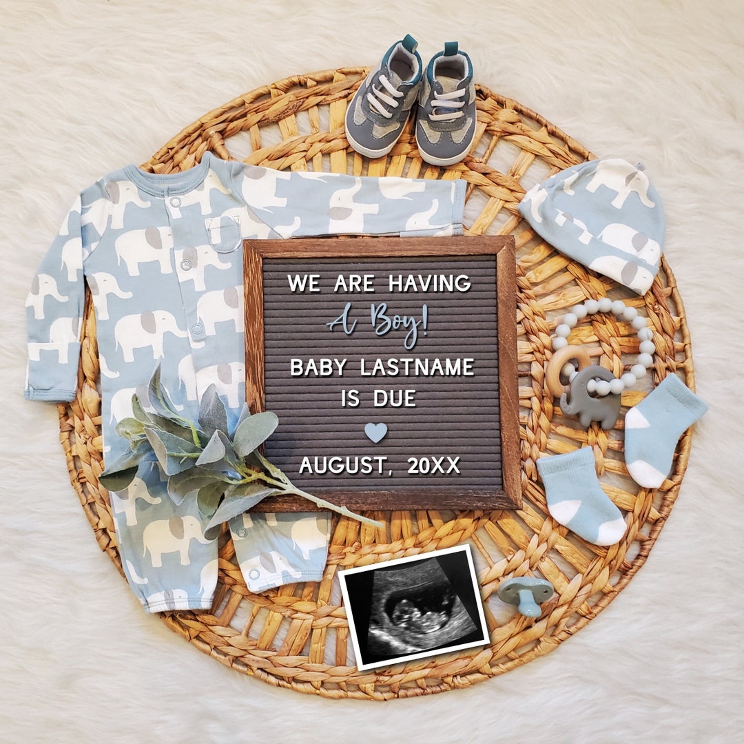 Pregnancy Announcement Boy, Pregnancy Announcement Digital Boy, Gender