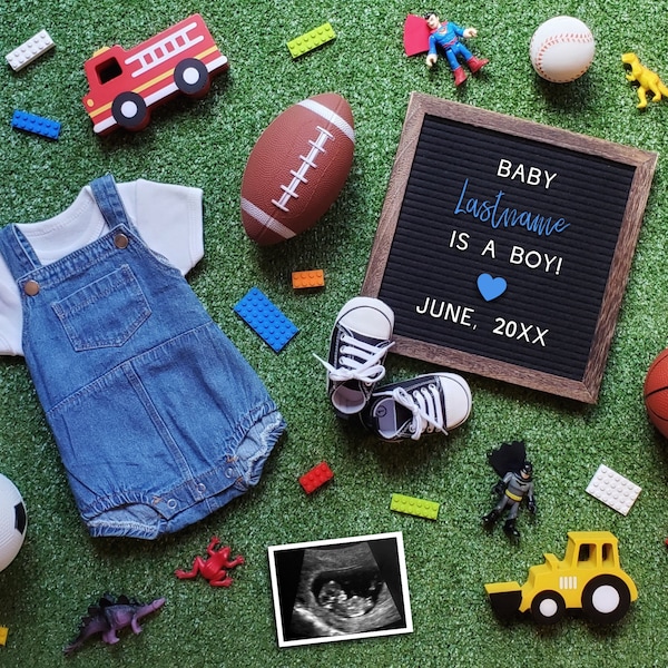 Baby Boy Announcement Etsy
