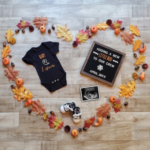 Little Boo Halloween Pregnancy Announcement/ Digital Pregnancy Reveal for Social Media/ Gender Neutral/ Editable/ Instagram/Baby Reveal