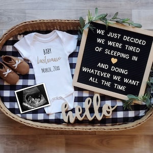 Funny Pregnancy Announcement, Digital Pregnancy Announcement, Funny Baby Reveal, Editable,  We Just Decided We were Tired of Sleeping In