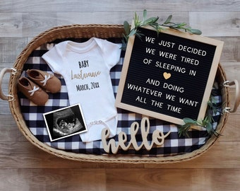 Funny Pregnancy Announcement, Digital Pregnancy Announcement, Funny Baby Reveal, Editable,  We Just Decided We were Tired of Sleeping In
