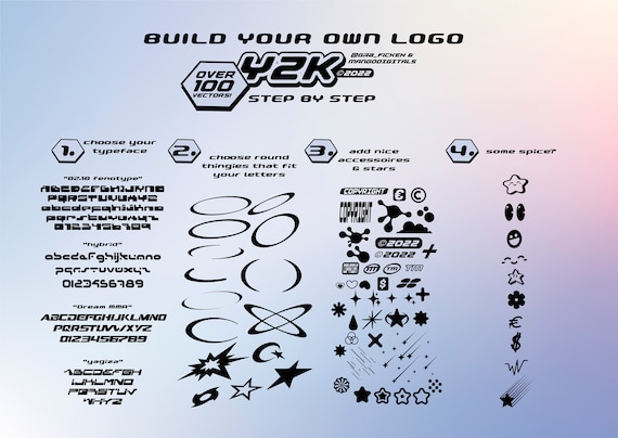 Vector Set Of Cute Template With Patches And Stickers In 90s Style