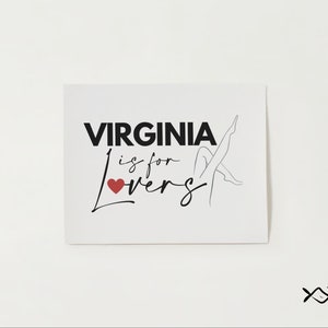 La Virginie est pour les amateurs d'art | Art de Virginie | Téléchargement numérique | affiche vintage de Virginie | Art mural Virginie | Impression calligraphie