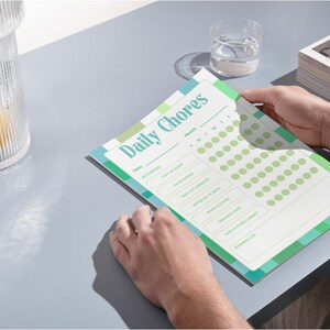 Daily Chores Planner: Streamline Your Routine with This Printable Checklist