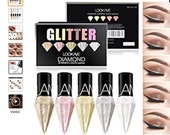 Glitter Liquid Eyeliner Set, 5 Colors Pack Metallic Shimmer Pigment Liquid Eye Liner