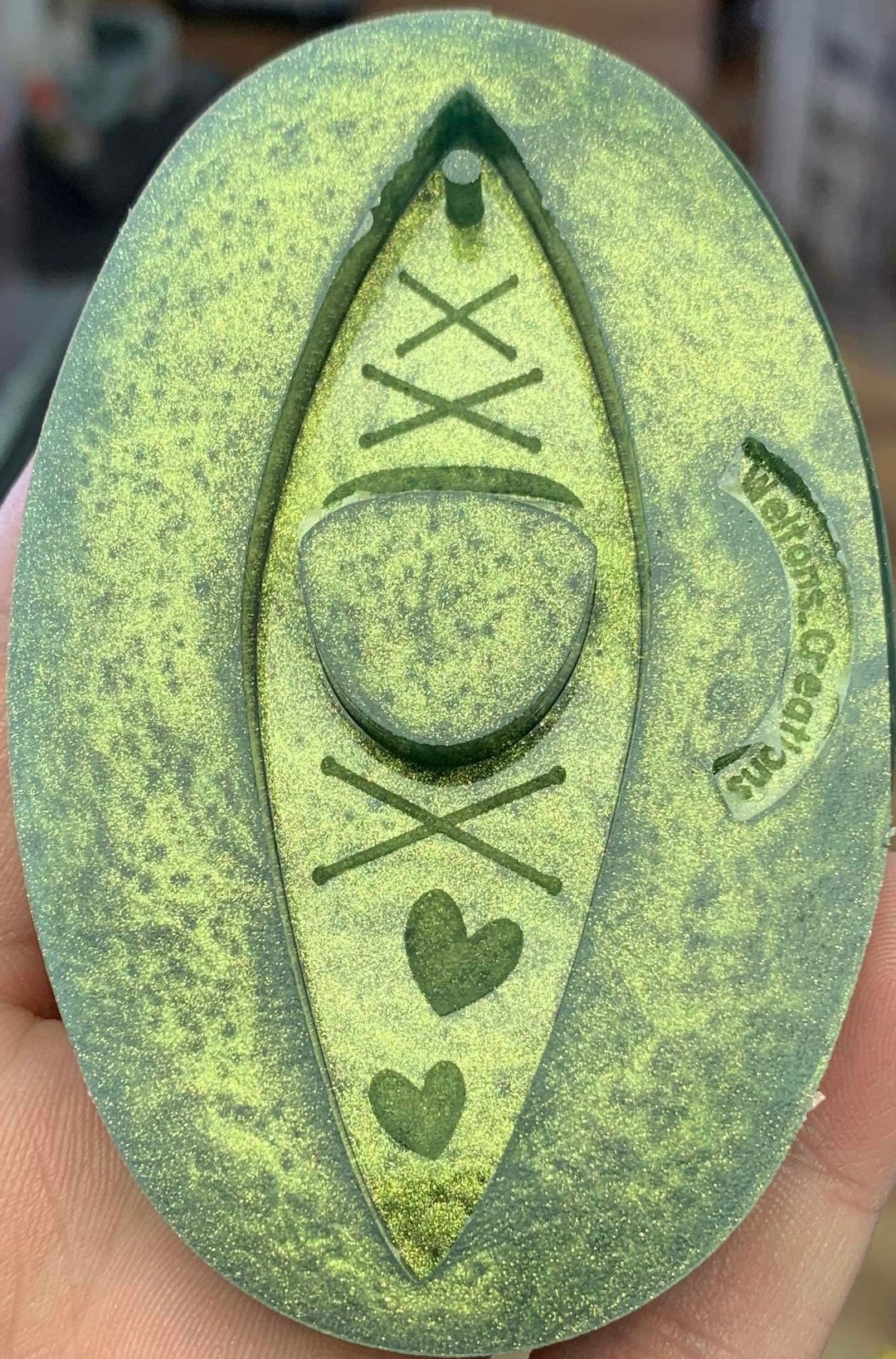 Canoe Heart Keychain Epoxy Resin Custom Silicone Mold Etsy