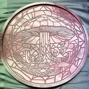 10" Stained Glass Design Mushroom: Custom Silicone Mold for Epoxy Resin