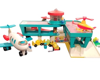 Vintage 70s Fisher Price Airport, Plane, Helicopter, Cars, Taxi, Luggage, Fuel Haul, Wooden People, 70s Iconic Toy HUGE SET - Etsy Vintage 70s Fisher Price Airport, Plane, Helicopter, Cars, Taxi, Luggage, Fuel Haul, Wooden People, 70s Iconic Toy HUGE SET - Etsy