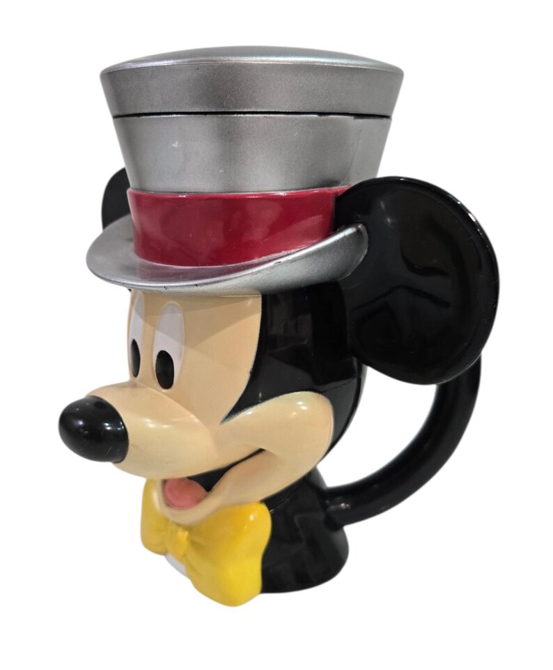 Vintage 1990’s Disney On Ice Mickey Mouse Mugs / Cups with Flip Cover Lid – 2 Colors To Choose From Option #3