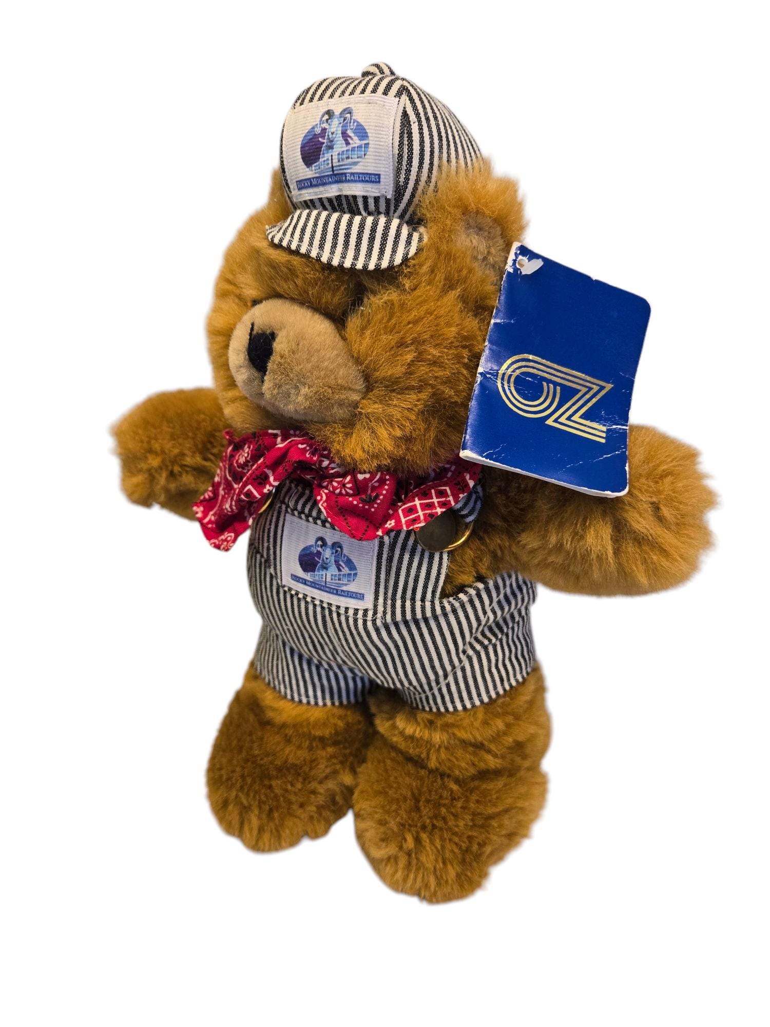 Vintage Rocky Mountaineer Railtours Canada Souvenir Teddy Bear
