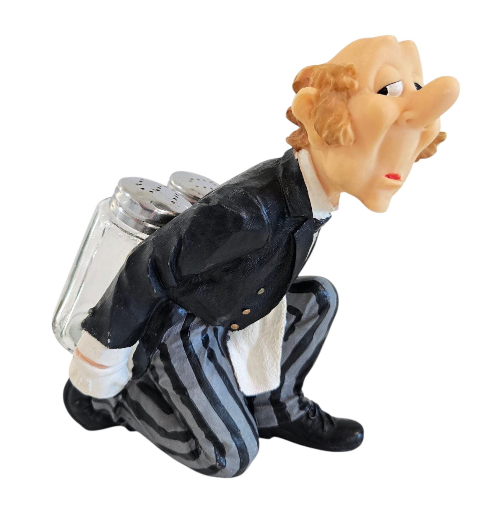 Charming Vintage Butler Salt & Pepper Shaker Holder – “james the Butler ...
