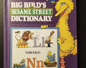 Big Bird's Sesame Street Dictionary Volumes - Vintage Book