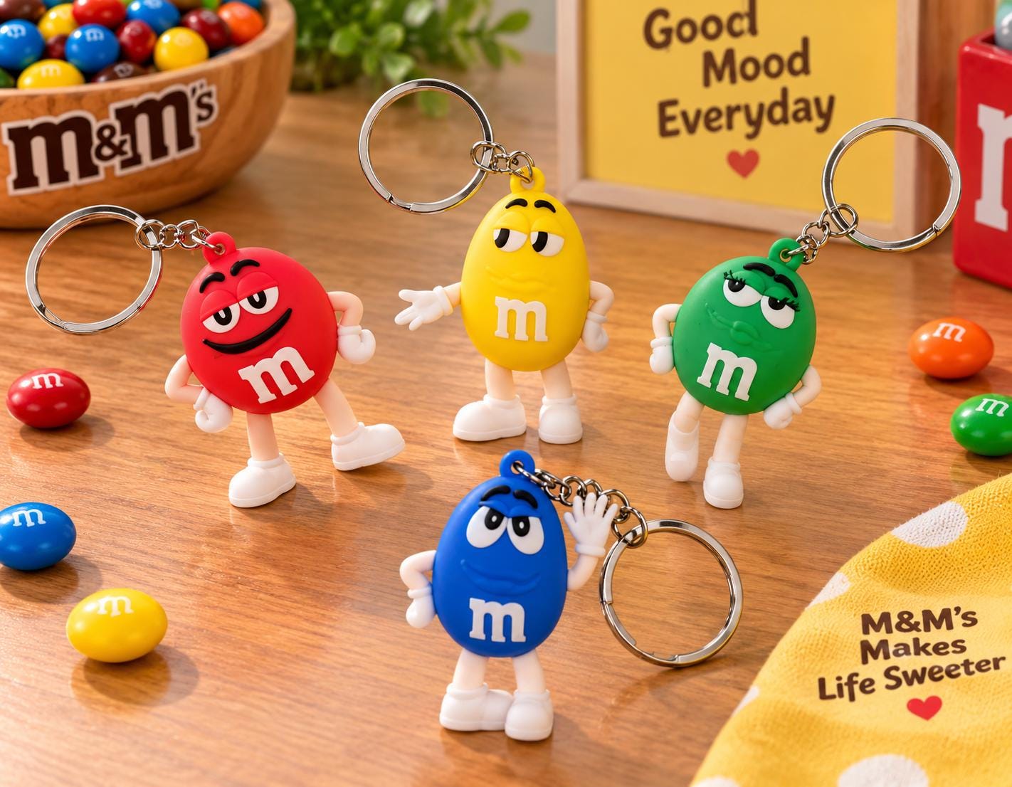 M&M Figure Key Chains - Etsy