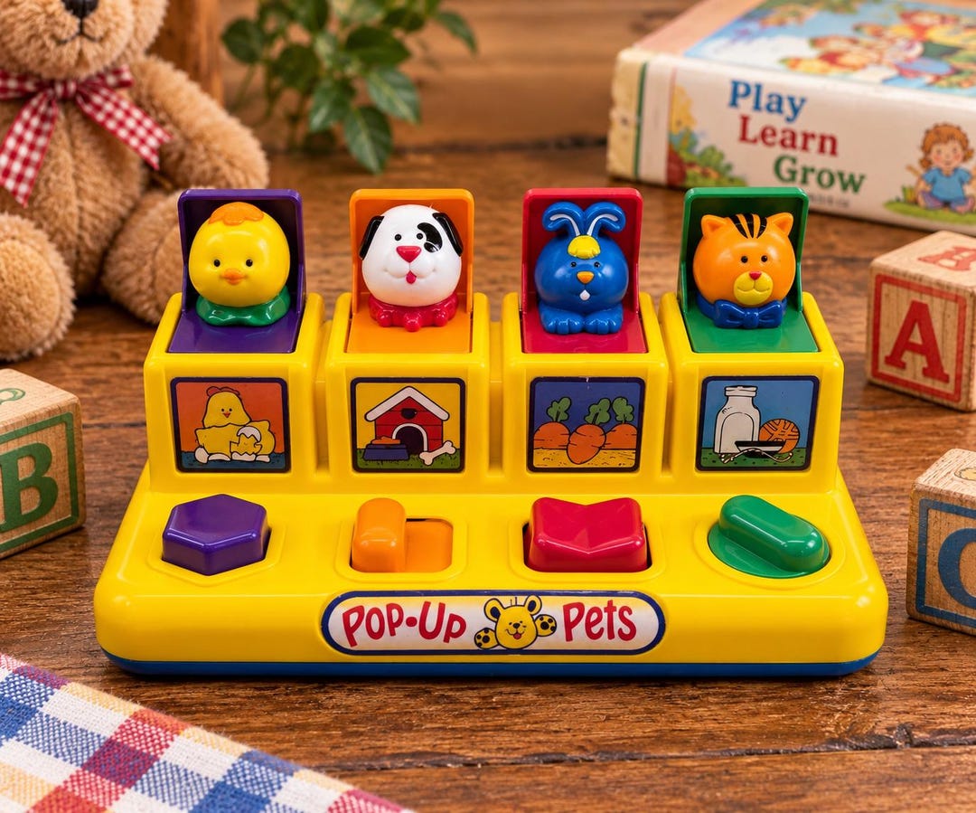 Vintage 1980's Shelcore Pop-up Pets Activity Toy - Etsy