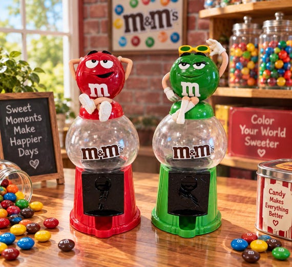 M&M Novelty Candy Dispensers - Etsy