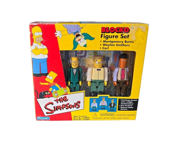 Simpsons Blocko Figure Set – Montgomery Burns, Waylon Smithers