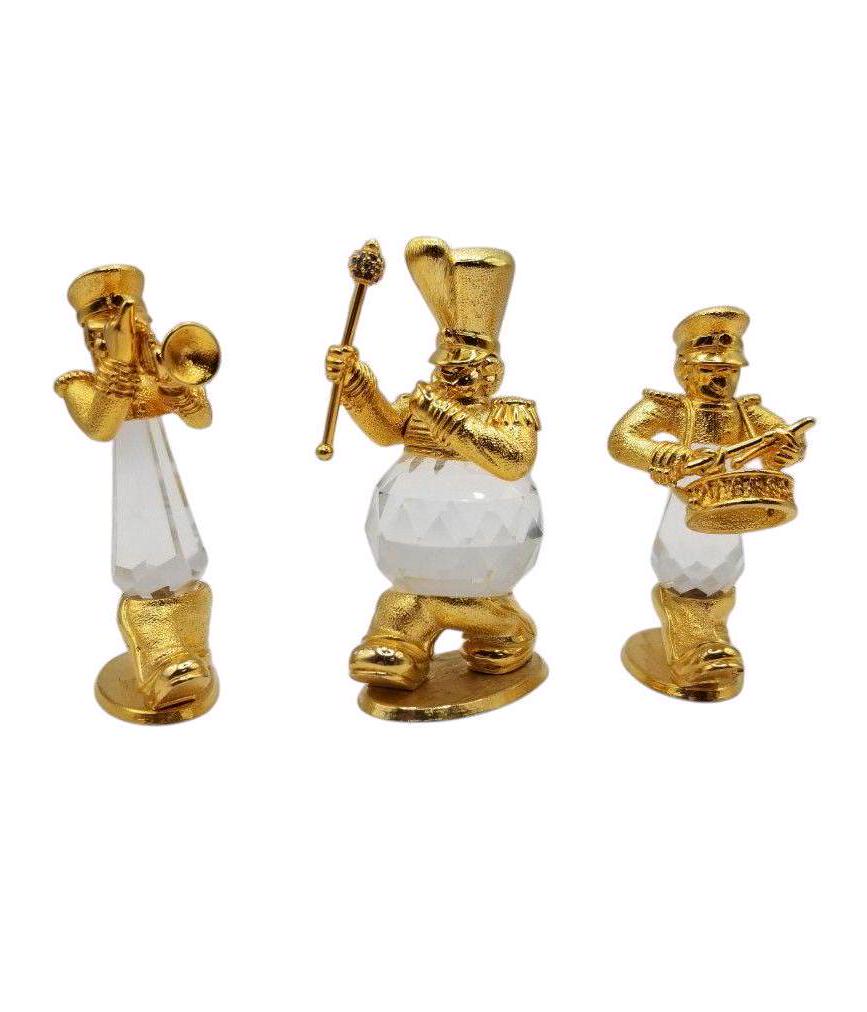 Vintage 1980's Swarovski Crystals, Trimlite Marching Band Figurines RARE