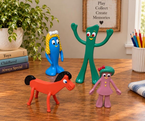 Vintage Gumby Bendable Posable Figures You Choose - Gumby, Pokey