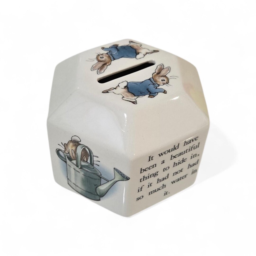 Vintage 1990's Wedgewood Peter Rabbit Coin Piggy Bank - Etsy