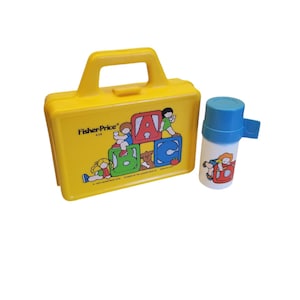 Vintage 1970's Fisher Price Lunch Box with Thermos #638