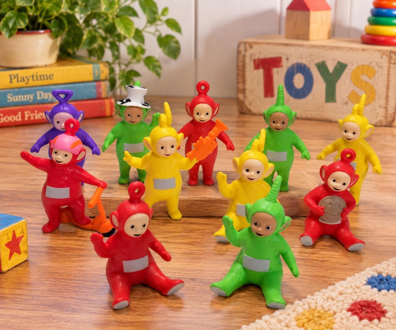 テレタビーズ フィギュアセット お菓子テーマ テレタビーズのPVC製フィギュア各種 – ケーキトッパーやコレクターズ