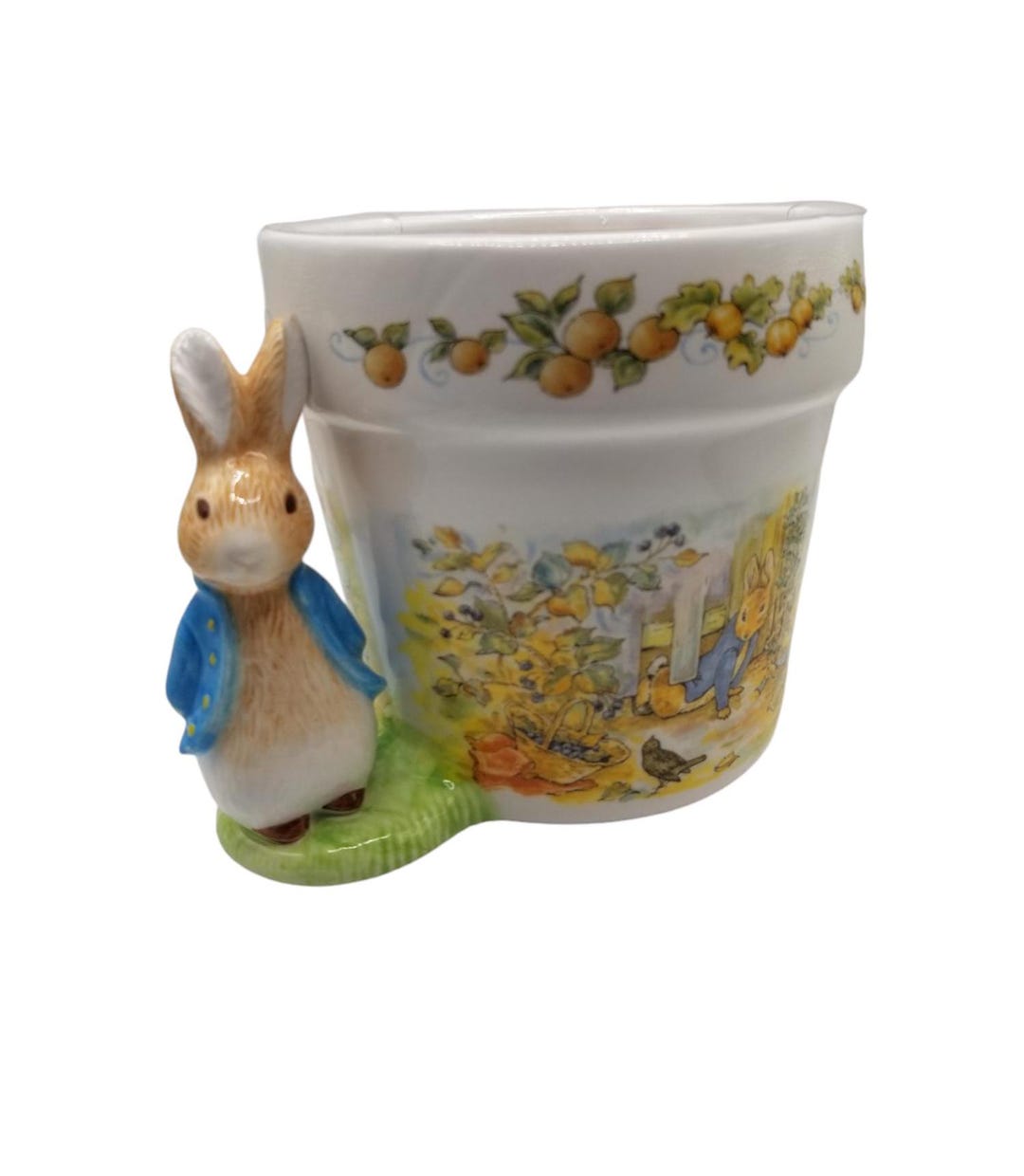 Vintage 1990s Beatrix Potter Peter Rabbit Teleflora Ceramic Planter ...