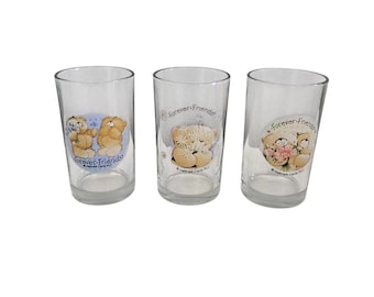 Vintage 1990s Forever Friends Drinking Glasses - Set of 3