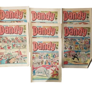 Lot of 7 Vintage Dandy Comics From 1981 - Vintage Book