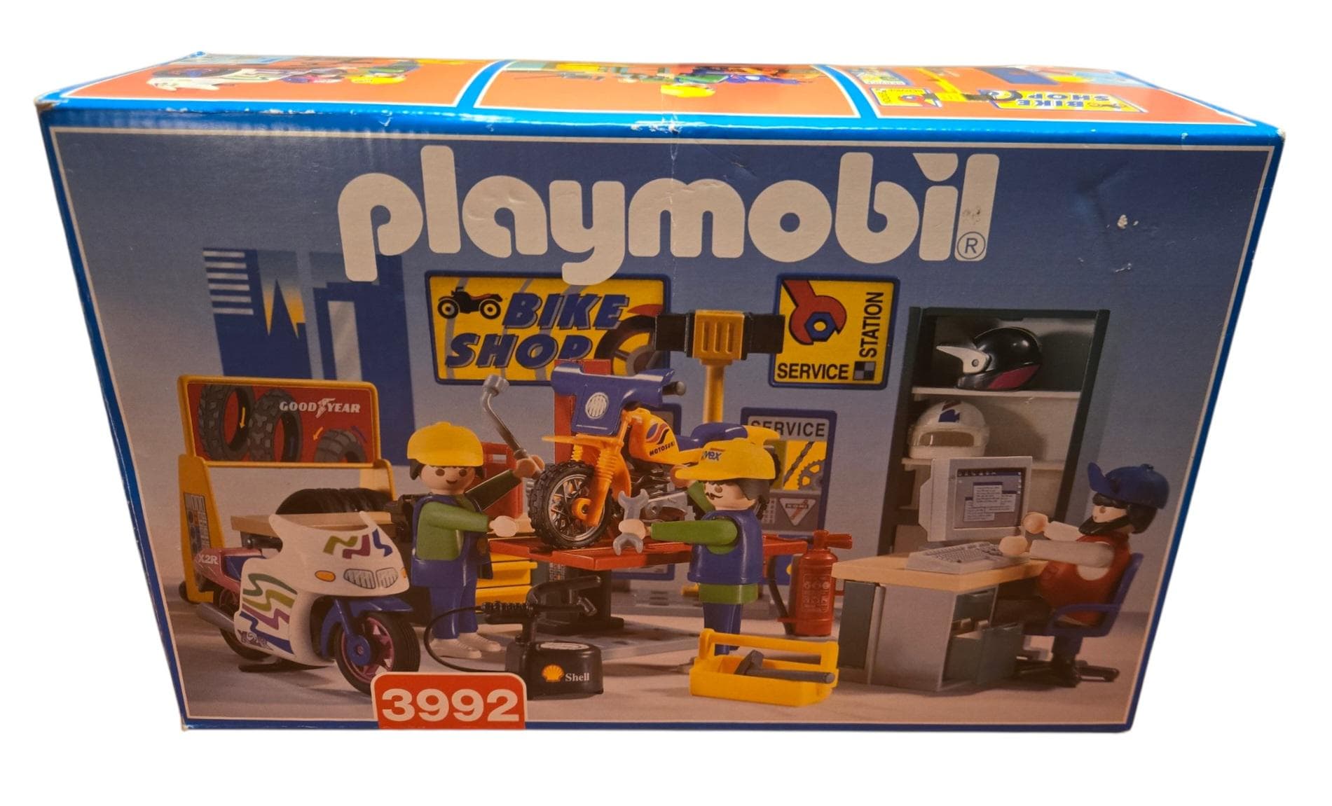Playmobil Motorcycle Repair Shop Set #3992 – Not Complete With