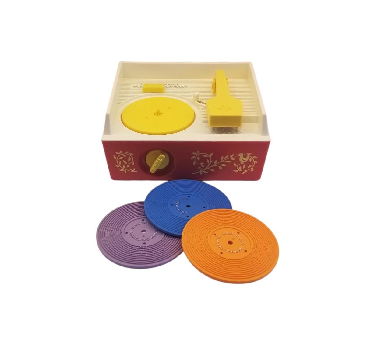 thumbnail image 2 of Fisher-Price Classic Record Player Toy - Retro Music Box With 5 Records, 10 Songs 2 of 9