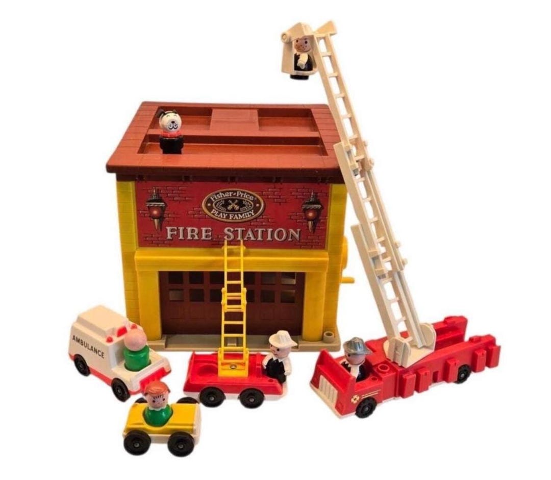 Vintage 1970's Fisher Price Fire Station